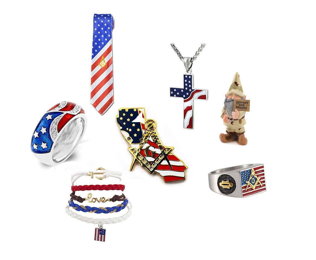 USA Flag Charms - Decorative Charms for Displaying Patriotism