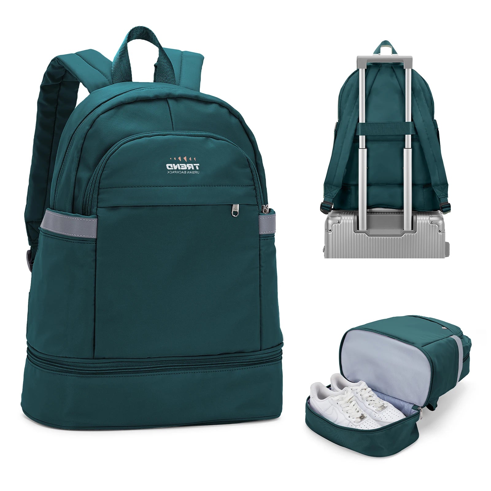 backpack with shoe compartment and laptop Fitness Backpack 20 to 35 Litre with Shoe Compartment, Peacock Blue