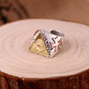 925 Sterling Silver Fully Adjustable Silver and Gold Color Egyptian Eye of Horus Men’s Fashion Ring