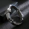 Men Stainless Steel Bracelet Heavy Cross Bangle Silver-Bracelets-Innovato Design-Innovato Design