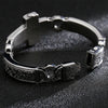 Men Stainless Steel Bracelet Heavy Cross Bangle Silver-Bracelets-Innovato Design-Innovato Design