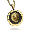 Lion Necklace Circle with Chain-Necklaces-Innovato Design-Gold-Innovato Design