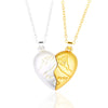 Men Women's 2 PCS Stainless Steel Magnetic Pendant Necklace Heart Love Couple-Necklaces-Innovato Design-gold-Innovato Design