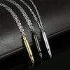 Men Bullet Memorial Urn Pendant Necklace-Necklaces-Innovato Design-Gold-Innovato Design