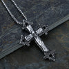 Vintage Stainless Steel Cross Pendant Skull Gothic Necklace-Necklaces-Innovato Design-Innovato Design