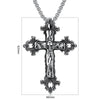 Vintage Stainless Steel Cross Pendant Skull Gothic Necklace-Necklaces-Innovato Design-Innovato Design