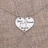 Silver Color Best Friend Forever Split Heart Pendant Friendship Necklace Set of 3