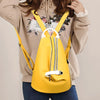 Large Side Zipper Leather Backpack in Multiple Colors-Leather Backpacks-Innovato Design-Yellow-10 in-Innovato Design