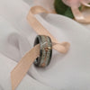 Tungsten with Meteorite Inlay Gold Arrow Wedding Band-Rings-Innovato Design-6-6mm-Innovato Design