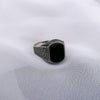 925 Sterling Silver Black Agate Vintage Gothic Ring-Gothic Rings-Innovato Design-Silver-7-Innovato Design