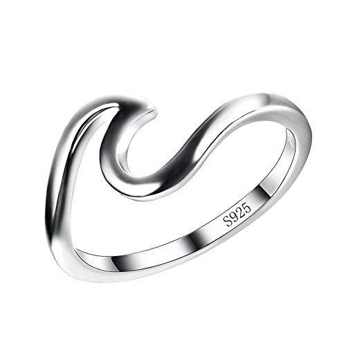 925 Sterling Silver Wave Ring Style For Women To Show Unlimited Beauty Sizes 5-10-Rings-Innovato Design-5-Innovato Design