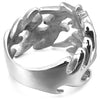 Men's Stainless Steel Ring Silver Tone Dragon Tribal-Rings-Innovato Design-6-Innovato Design