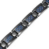 Blue Carbon Fiber Titanium Magnetic Bracelet Adjustable-Bracelets-Innovato Design-Innovato Design