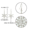 Austrian Crystal Winter Party Snowflake Pierced Hook Dangle Earrings Clear-Earrings-Innovato Design-Gold-Innovato Design