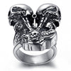 Men Stainless Steel Vintage Skull Motor Engine Ring-Rings-Innovato Design-8-Innovato Design