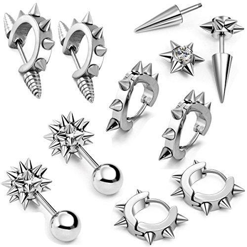 Bouchons D'Oreille & Tunnels Élargisseurs 2 En 1 - Spike Ear En Acier Inoxydable 316, Étirement Conques, Bijoux Percing