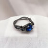 Women's Lab Blue Bright Stone Promise Ring Wedding Engagement Gift Black Gold Plated Sizes 6-10-Rings-Innovato Design-6-Innovato Design