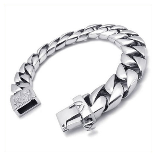 Jewelry Stainless Steel Men Heavy Biker Bracelet-Bracelets-KONOV-Innovato Design