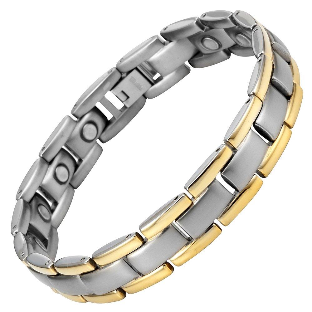 Titanium Magnetic Therapy Bracelet Two Tone Adjustable – Innovato Design