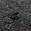 Men's 8mm Green Carbon Fiber Black Celtic Dragon Tungsten Carbide Ring Comfort Fit Wedding Band-Rings-Innovato Design-5.5-Innovato Design