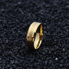 6mm Yellow Gold Plated Matte Tungsten Carbide Ring-Rings-Innovato Design-4-Innovato Design