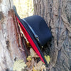 Patchwork Wool Felt Fedora Hat with Belt and Buckle-Hats-Innovato Design-Black Red-L-Innovato Design