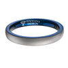 3mm Silver-Blue Tungsten Carbide Ring-Rings-Innovato Design-4-Innovato Design