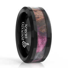 8 mm Men Black Tungsten Carbide Ring Camo Camouflage Comfort Fit Wedding Band-Rings-Innovato Design-6-Innovato Design
