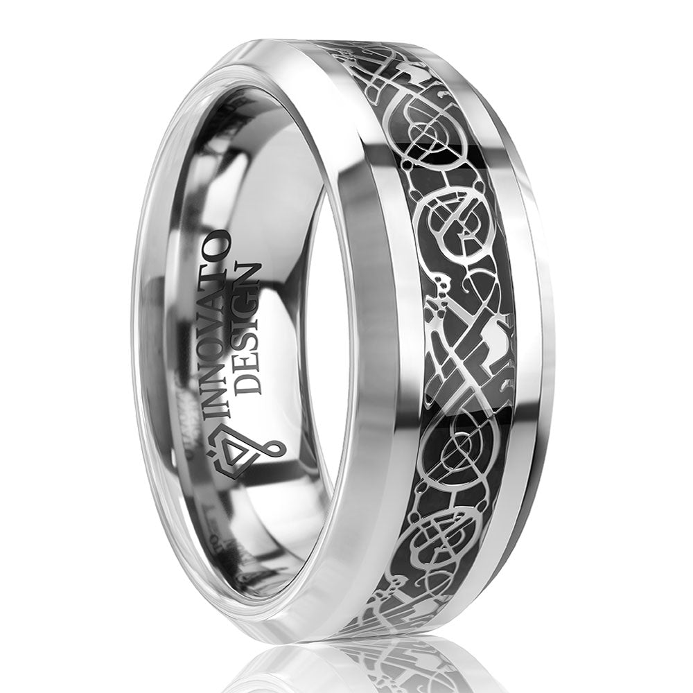 Celtic dragon hot sale tungsten ring