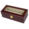 Brown Multi-Grid Luxury Wooden Watch Box Organizer-Watch Box-Innovato Design-5 Grids-Innovato Design