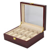 Brown Multi-Grid Luxury Wooden Watch Box Organizer-Watch Box-Innovato Design-10 Grids-Innovato Design