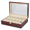 Brown Multi-Grid Luxury Wooden Watch Box Organizer-Watch Box-Innovato Design-12 Grids-Innovato Design