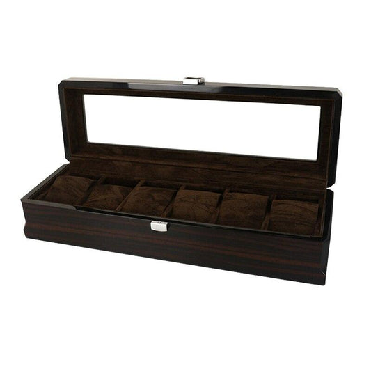 Dark Brown Handmade Wood Watch and Jewelry Storage Box-Watch Box-Innovato Design-Innovato Design