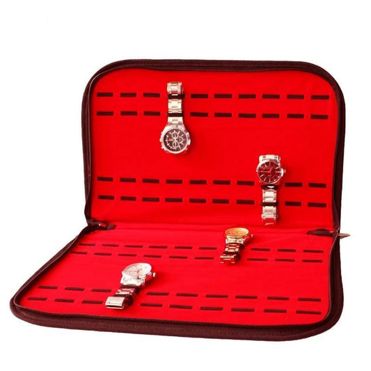 Black Velvet Watch Band Strap Organizer-Watch Box-Innovato Design-Innovato Design
