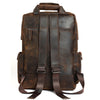 Brown Genuine Leather 15.6 Inch Travel Backpack 20 to 35 Litre-Canvas and Leather Backpack-Innovato Design-Innovato Design