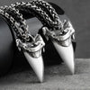 Shark Tooth 925 Sterling Silver Hip-hop Pendant-Necklaces-Innovato Design-23.62in-Innovato Design
