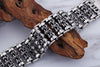 Men’s Stainless Steel Multiple Skull Charm Bracelet-Skull Bracelet-Innovato Design-Silver-8 inch-Innovato Design