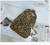 Leopard Print Corduroy Dual-Straps Travel 20 Liter Backpack-corduroy backpacks-Innovato Design-Innovato Design