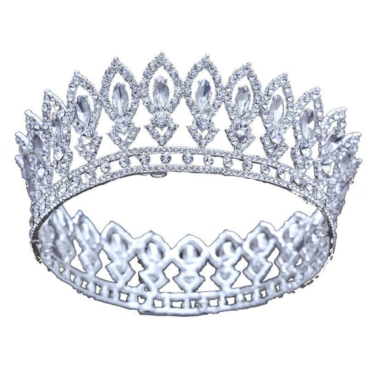 Princes & Queen Baroque Tiaras and Crowns for Women-Crowns-Innovato Design-Gold Navy-Innovato Design