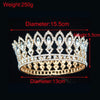 Princes & Queen Baroque Tiaras and Crowns for Women-Crowns-Innovato Design-Gold Navy-Innovato Design