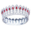 Princes & Queen Baroque Tiaras and Crowns for Women-Crowns-Innovato Design-Silver Red Tiara-Innovato Design
