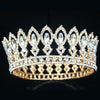 Princes & Queen Baroque Tiaras and Crowns for Women-Crowns-Innovato Design-Gold White-Innovato Design