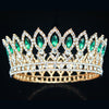 Princes & Queen Baroque Tiaras and Crowns for Women-Crowns-Innovato Design-Gold Green-Innovato Design