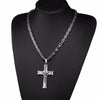 Stainless Steel Silver Multilayer Crucifix Pendant Byzantine Chain Necklace-Necklaces-Innovato Design-18-Innovato Design