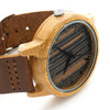 Luxury Bamboo Wooden Watch with Leather Band and Quartz Display-Watches-Innovato Design-With Box-Innovato Design