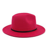 Vintage Solid Color Felt Fedora Hat with Belt-Hats-Innovato Design-Dark Gray-Innovato Design