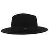 Wide Brim Black Wool Felt Fedora Hat with Bowknot Hatband-Hats-Innovato Design-Innovato Design