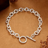 Circular Link Chain 925 Sterling Silver Trendy Bracelet-Bracelets-Innovato Design-Innovato Design