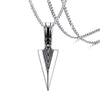 Tribal Viking Spear Blade Pendant with Necklace Chain-Necklaces-Innovato Design-Silver-Innovato Design