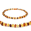 Natural Baltic Amber Stone Beaded Necklace Accessory-Necklaces-Innovato Design-Raw Multicolor-45CM Adult Necklace-Innovato Design